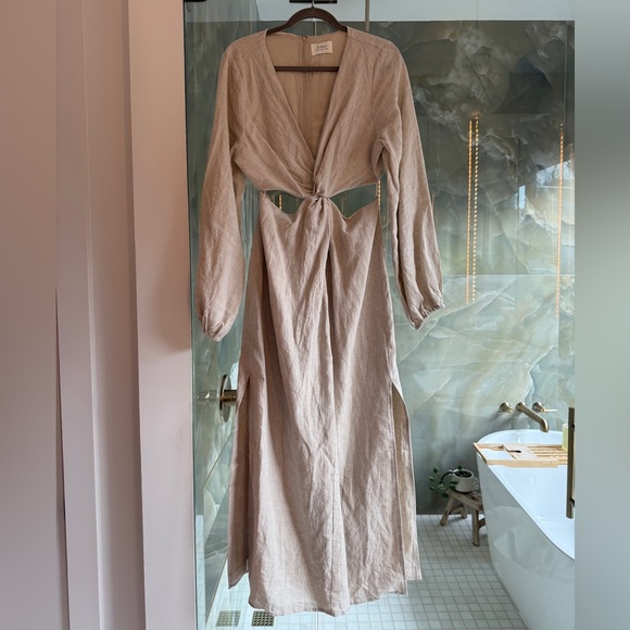 Dissh Dresses | Dissh Tina Maxi Dress in Natural Linen - Picture 5 of 7